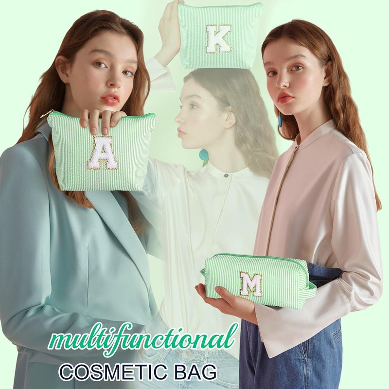 YOOLIFE Gifts for Girls Teen Girls - 2 Travel Makeup Bag | Initial Make Up Bag | Personalized Gifts for Women Friends | Skin Care Bag | Makeup Bag for Girls Teen Girls | Tween Girls Trendy Stuff A - Image 2